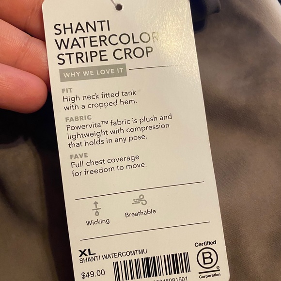 Athleta Shanti Watercolor Stripe Crop - Picture 12 of 12